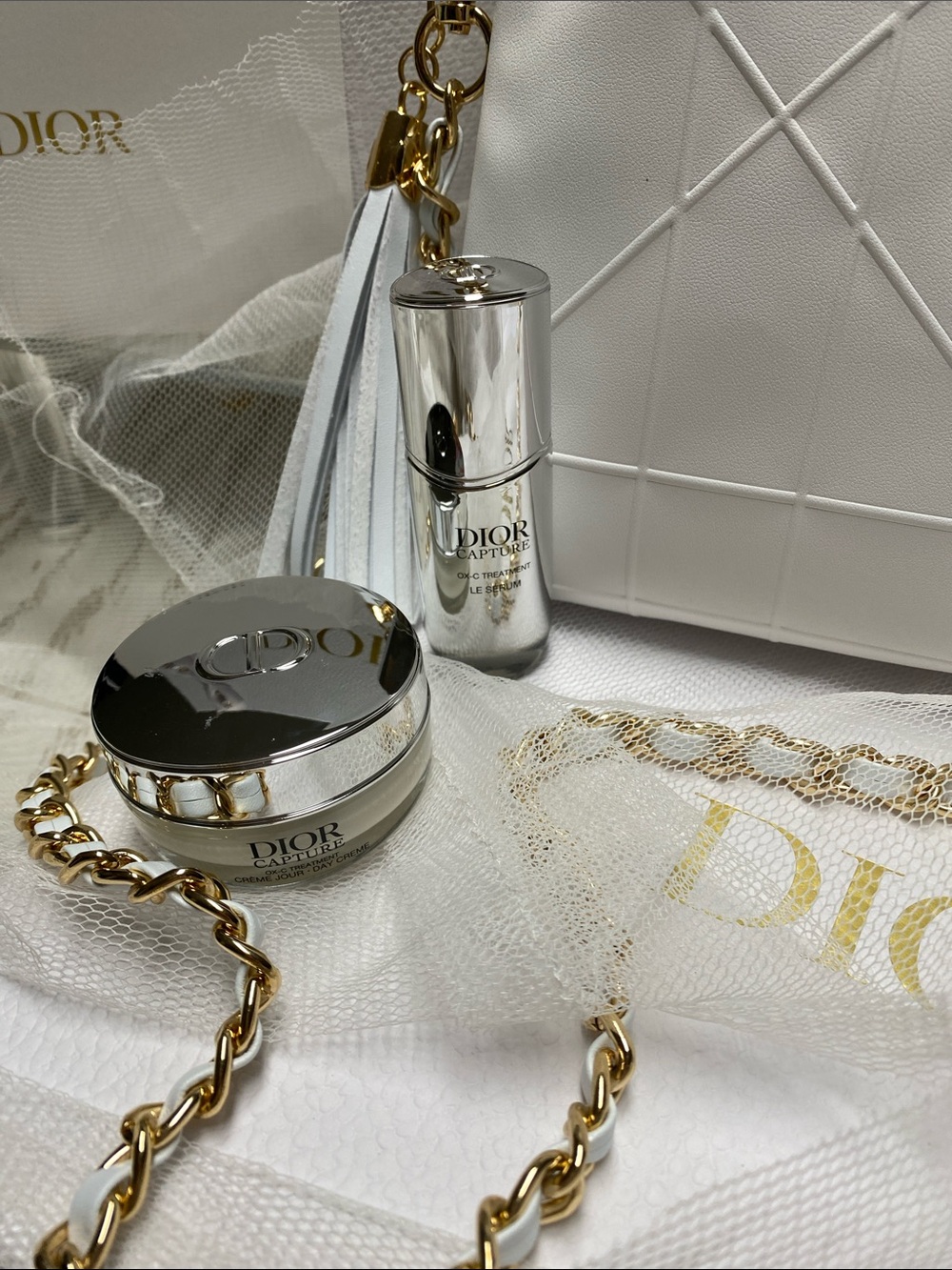 Dior Limited Edition White Quilted Faux Leather Pouch - Picture 5 of 16